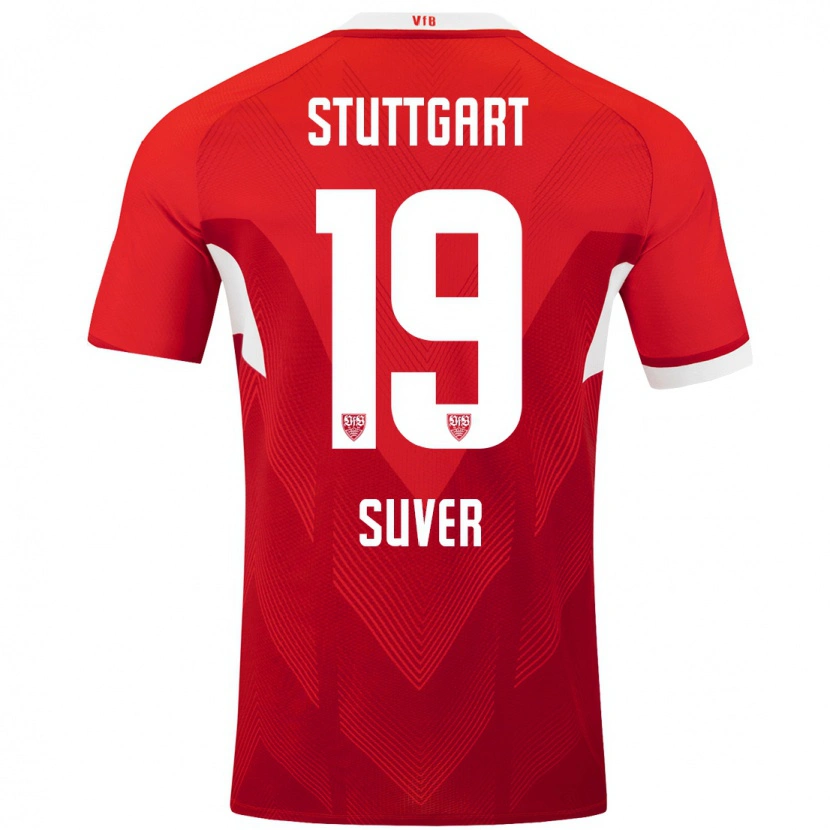 Danxen Barn Jakov Suver #19 Röd Vit Bortatröja Matchtröjor 2024/25 Tröjor T-Tröja