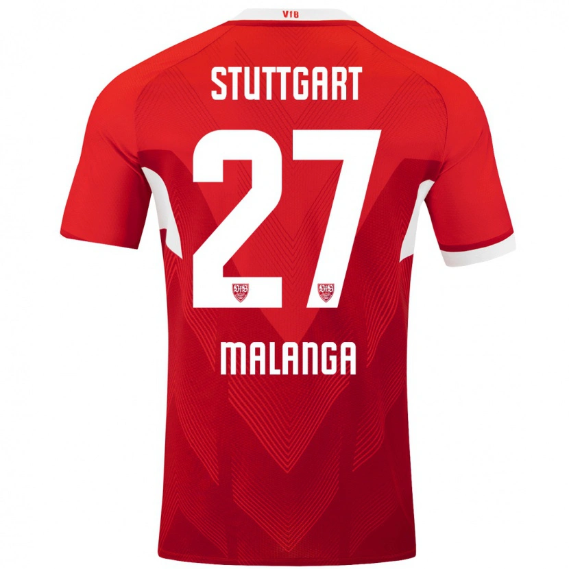 Danxen Barn Jarzinho Malanga #27 Röd Vit Bortatröja Matchtröjor 2024/25 Tröjor T-Tröja