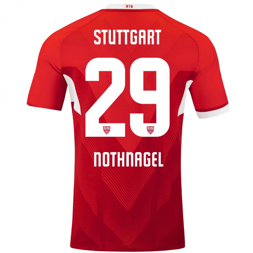 Danxen Barn Dominik Nothnagel #29 Röd Vit Bortatröja Matchtröjor 2024/25 Tröjor T-Tröja