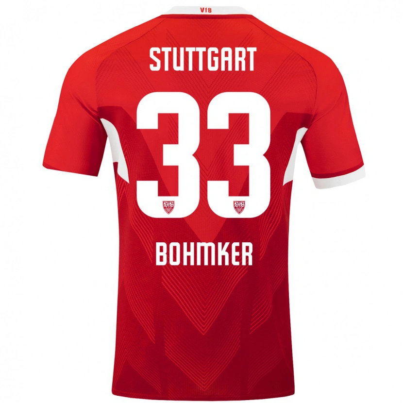 Danxen Barn Finn Böhmker #33 Röd Vit Bortatröja Matchtröjor 2024/25 Tröjor T-Tröja