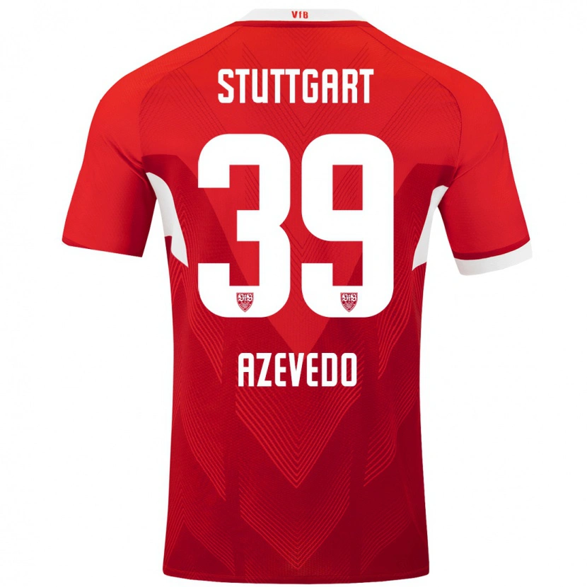Danxen Barn Alexandre Azevedo #39 Röd Vit Bortatröja Matchtröjor 2024/25 Tröjor T-Tröja