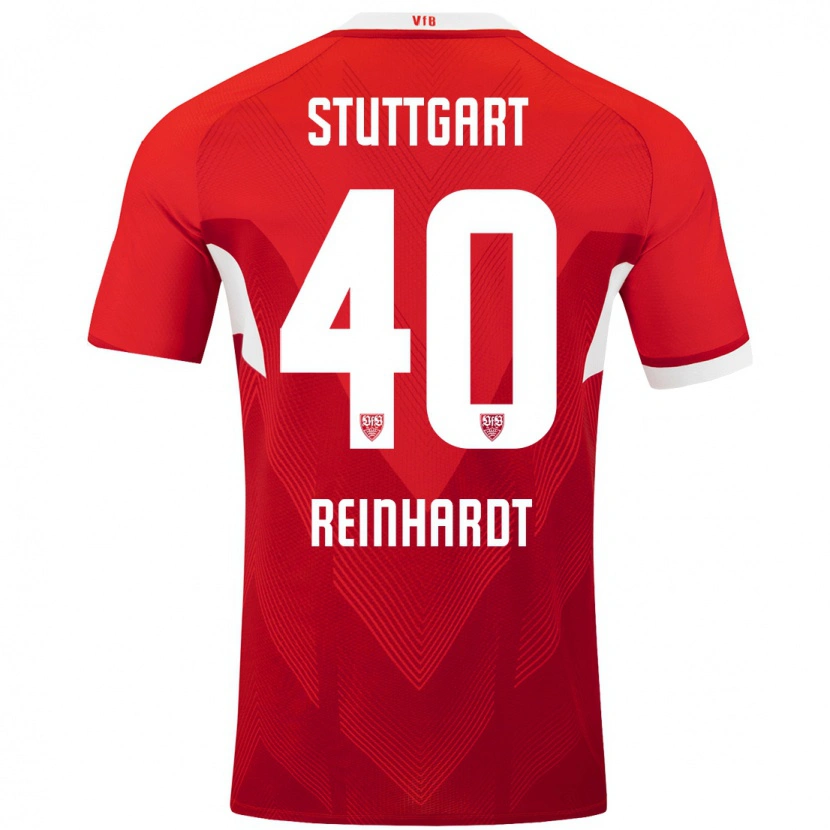 Danxen Barn Peter Reinhardt #40 Röd Vit Bortatröja Matchtröjor 2024/25 Tröjor T-Tröja