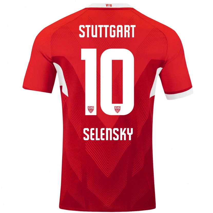 Danxen Barn Anja Selensky #10 Röd Vit Bortatröja Matchtröjor 2024/25 Tröjor T-Tröja