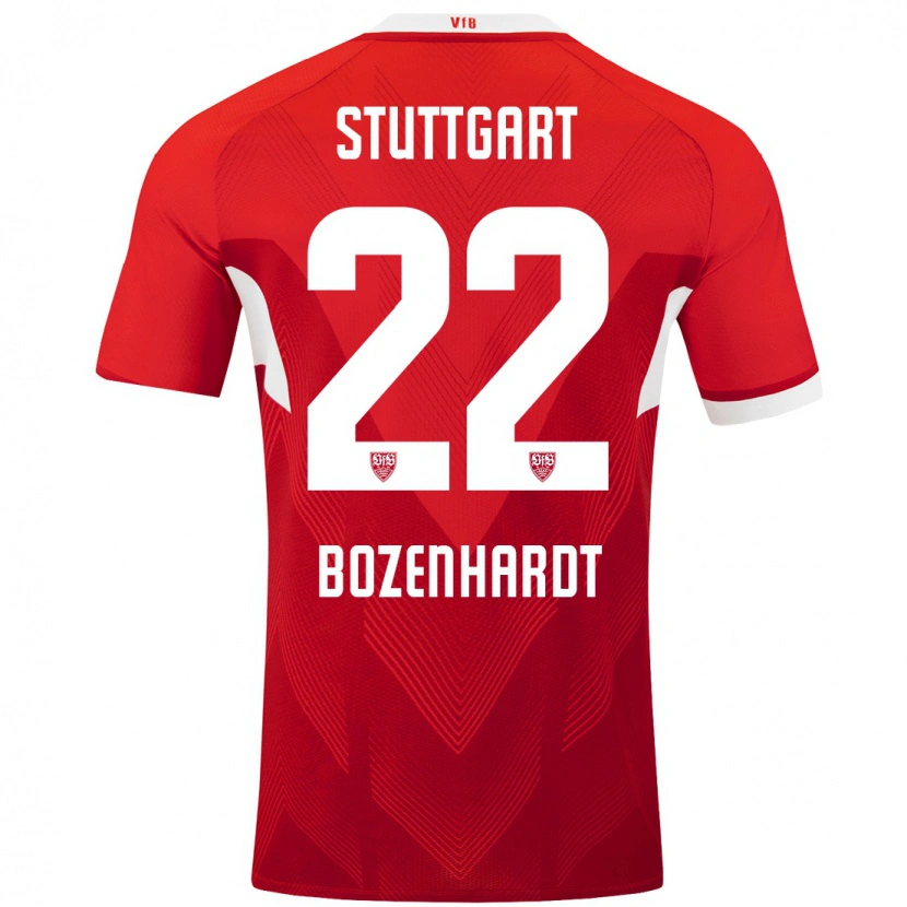 Danxen Barn Laura Bozenhardt #22 Röd Vit Bortatröja Matchtröjor 2024/25 Tröjor T-Tröja
