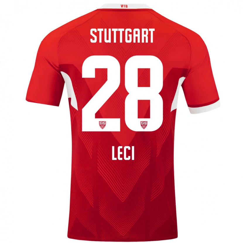 Danxen Barn Besarta Leci #28 Röd Vit Bortatröja Matchtröjor 2024/25 Tröjor T-Tröja