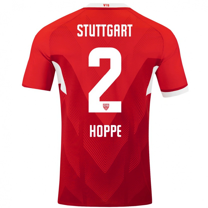 Danxen Barn Mattis Hoppe #2 Röd Vit Bortatröja Matchtröjor 2024/25 Tröjor T-Tröja