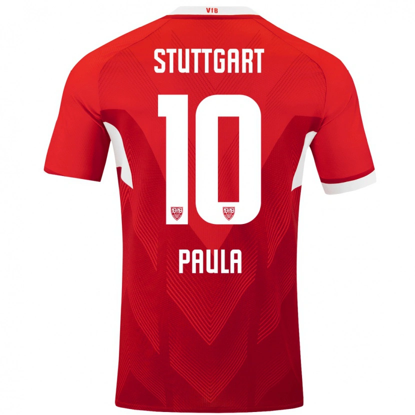 Danxen Barn Raul Paula #10 Röd Vit Bortatröja Matchtröjor 2024/25 Tröjor T-Tröja