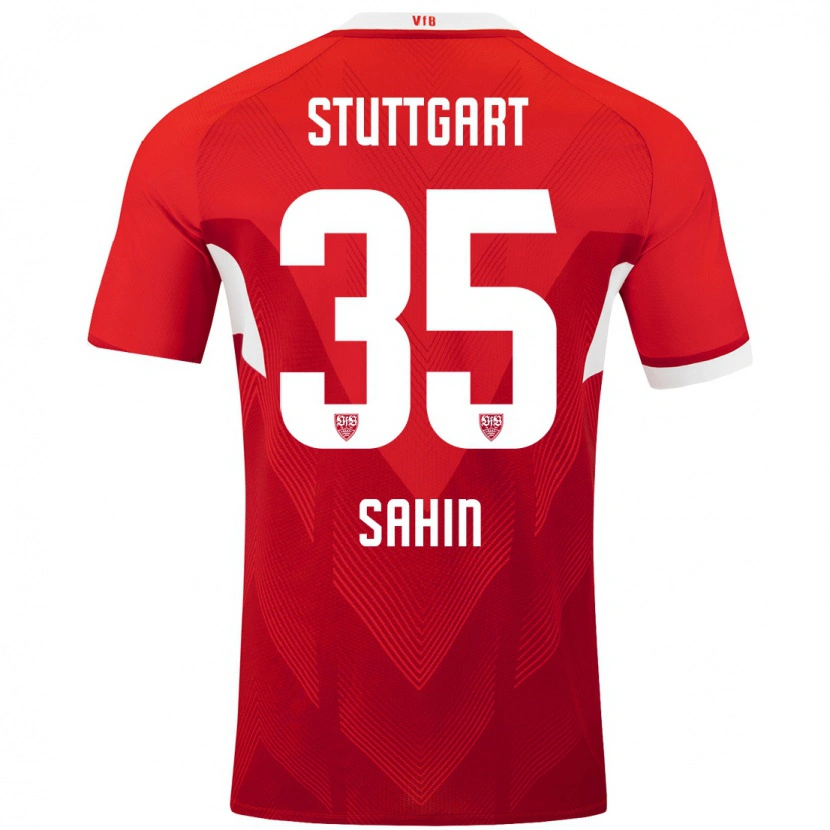 Danxen Barn Mehmet Sahin #35 Röd Vit Bortatröja Matchtröjor 2024/25 Tröjor T-Tröja