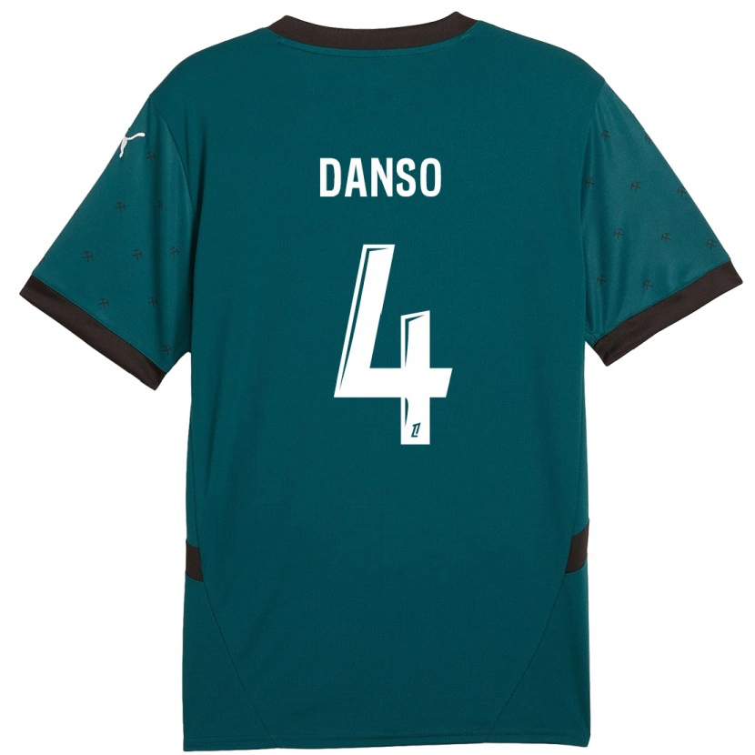 Danxen Barn Kevin Danso #4 Mörkgrön Bortatröja Matchtröjor 2024/25 Tröjor T-Tröja