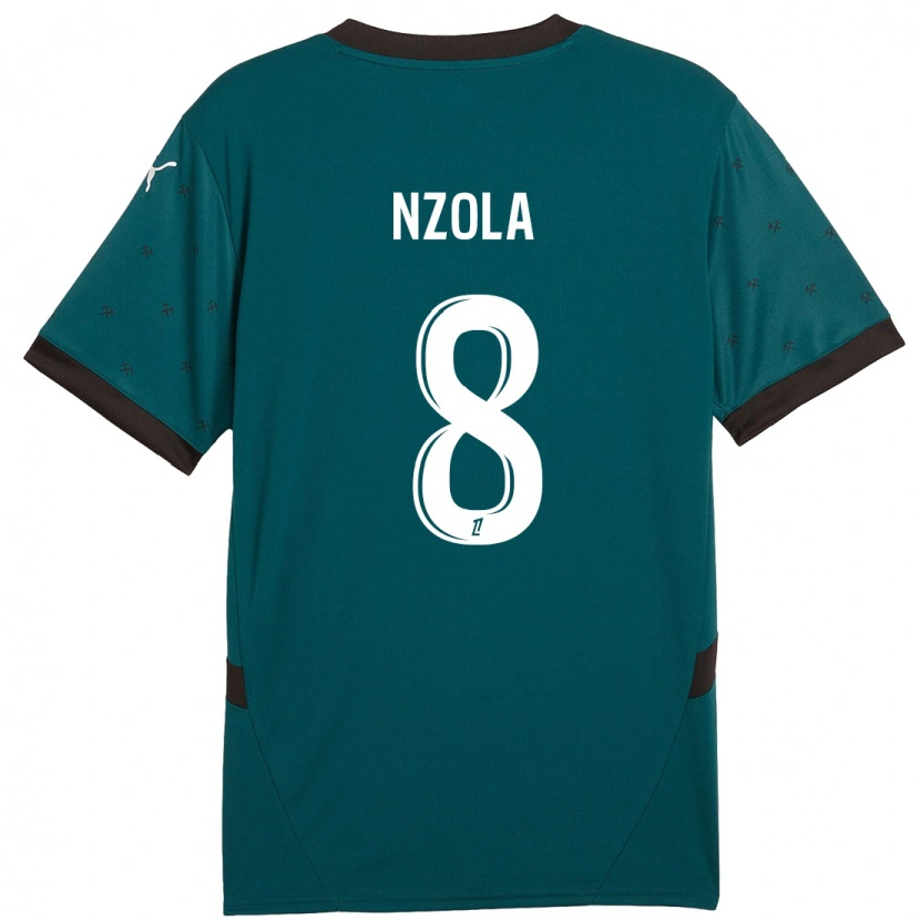 Danxen Barn M'bala Nzola #8 Mörkgrön Bortatröja Matchtröjor 2024/25 Tröjor T-Tröja