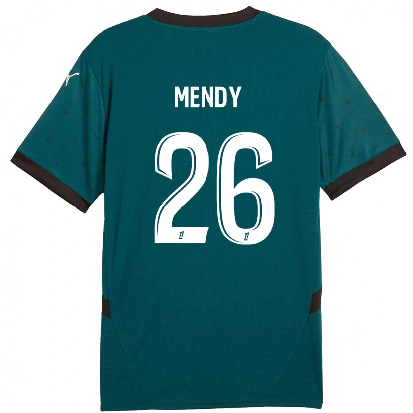 Danxen Barn Nampalys Mendy #26 Mörkgrön Bortatröja Matchtröjor 2024/25 Tröjor T-Tröja