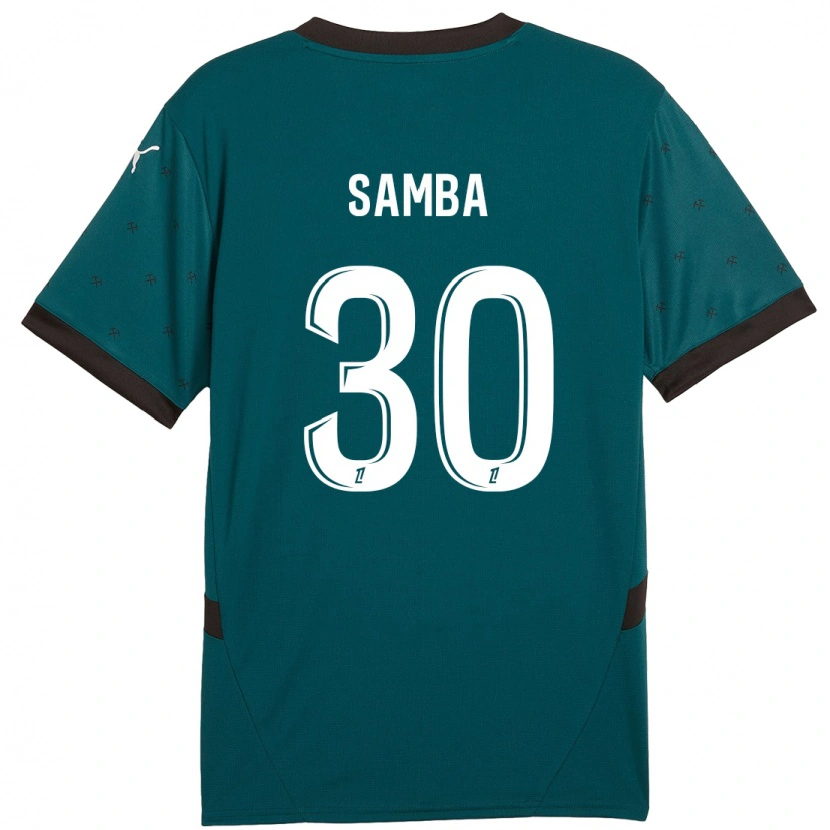 Danxen Barn Brice Samba #30 Mörkgrön Bortatröja Matchtröjor 2024/25 Tröjor T-Tröja