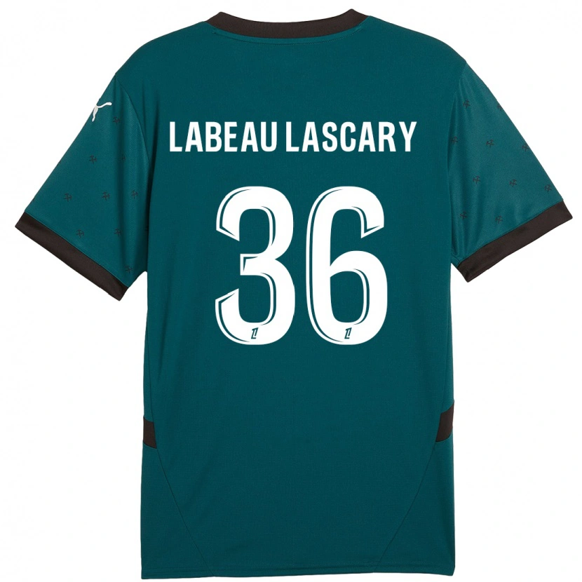 Danxen Barn Rémy Labeau Lascary #36 Mörkgrön Bortatröja Matchtröjor 2024/25 Tröjor T-Tröja
