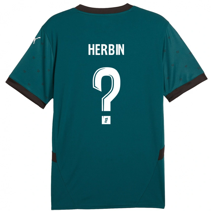Danxen Barn Grégoire Herbin #0 Mörkgrön Bortatröja Matchtröjor 2024/25 Tröjor T-Tröja