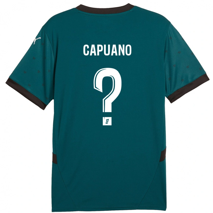 Danxen Barn Gabin Capuano #0 Mörkgrön Bortatröja Matchtröjor 2024/25 Tröjor T-Tröja