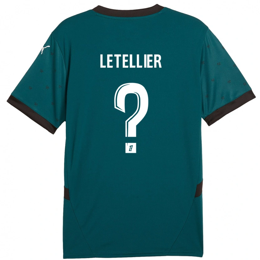 Danxen Barn Trévor Letellier #0 Mörkgrön Bortatröja Matchtröjor 2024/25 Tröjor T-Tröja