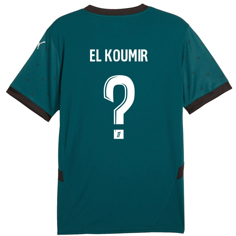 Danxen Barn Kaïna El Koumir #0 Mörkgrön Bortatröja Matchtröjor 2024/25 Tröjor T-Tröja
