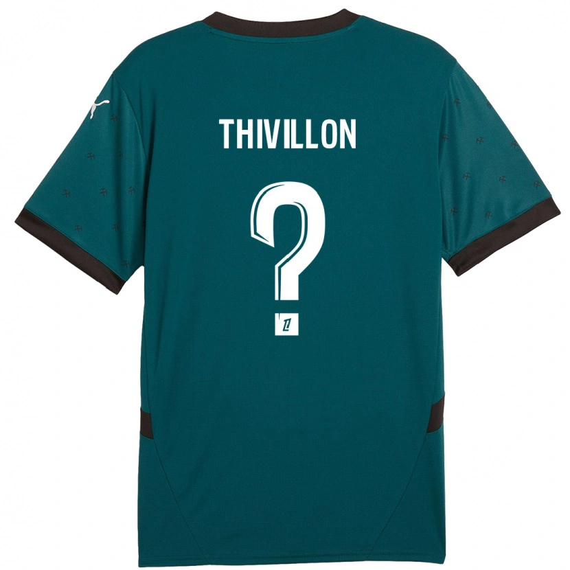 Danxen Barn Lina Thivillon #0 Mörkgrön Bortatröja Matchtröjor 2024/25 Tröjor T-Tröja