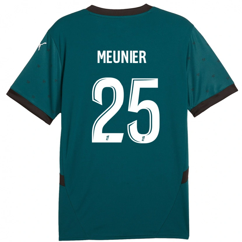 Danxen Barn Emma Meunier #25 Mörkgrön Bortatröja Matchtröjor 2024/25 Tröjor T-Tröja