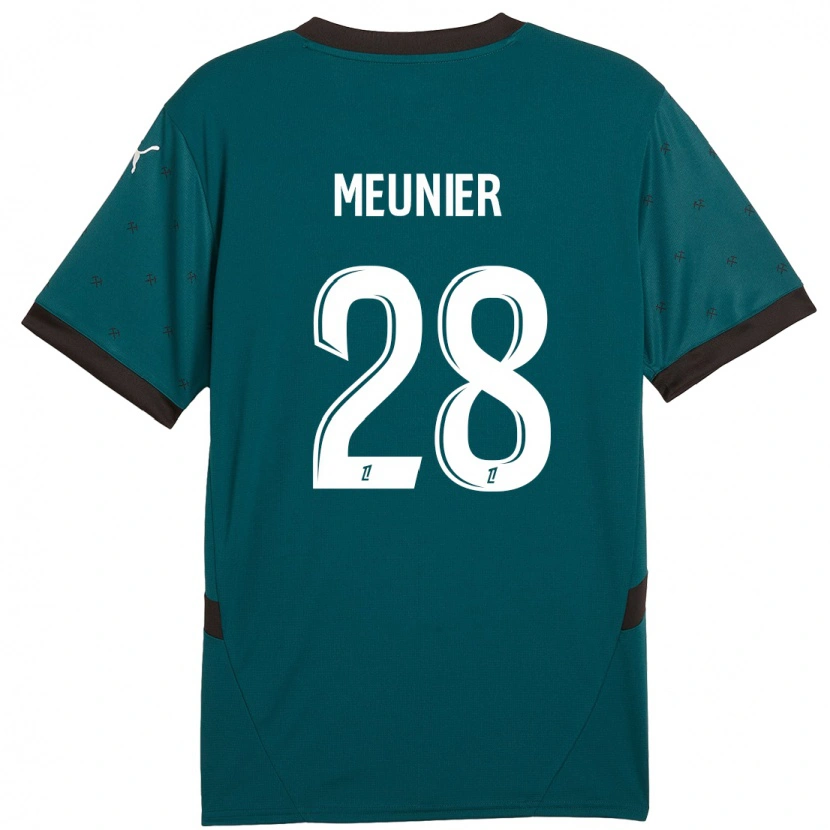 Danxen Barn Jennifer Meunier #28 Mörkgrön Bortatröja Matchtröjor 2024/25 Tröjor T-Tröja