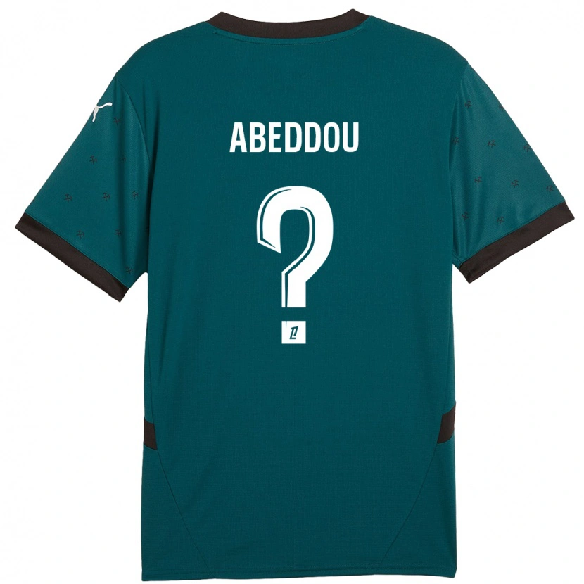 Danxen Barn Adam Abeddou #0 Mörkgrön Bortatröja Matchtröjor 2024/25 Tröjor T-Tröja