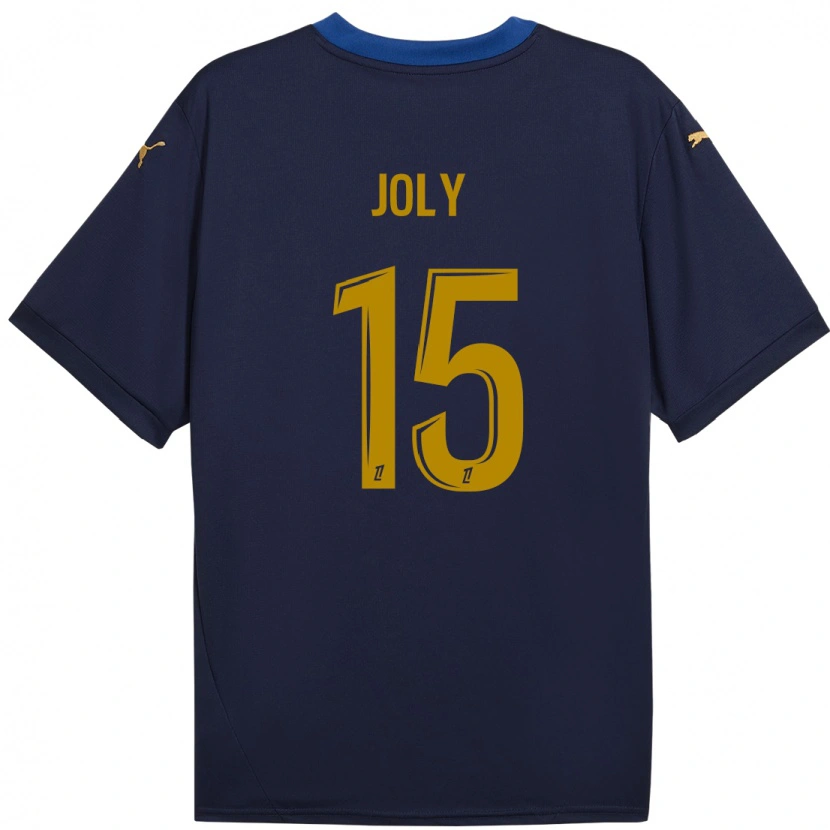 Danxen Barn Lou-Ann Joly #15 Marinblå Guld Bortatröja Matchtröjor 2024/25 Tröjor T-Tröja