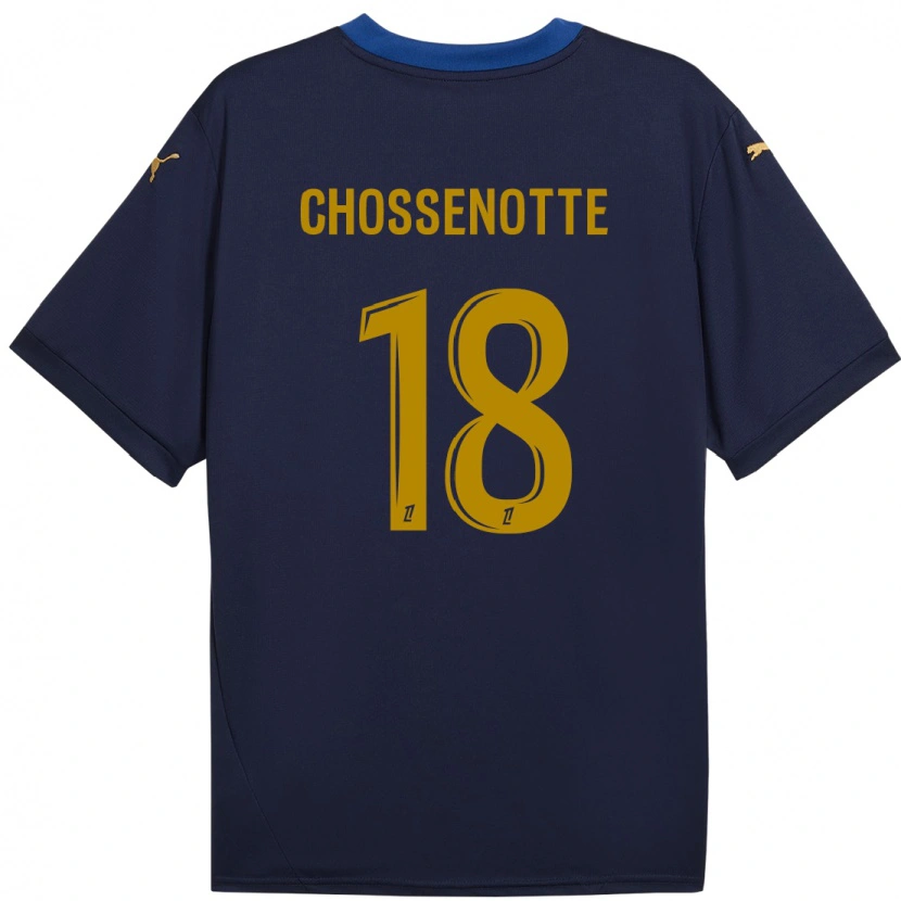 Danxen Barn Shana Chossenotte #18 Marinblå Guld Bortatröja Matchtröjor 2024/25 Tröjor T-Tröja