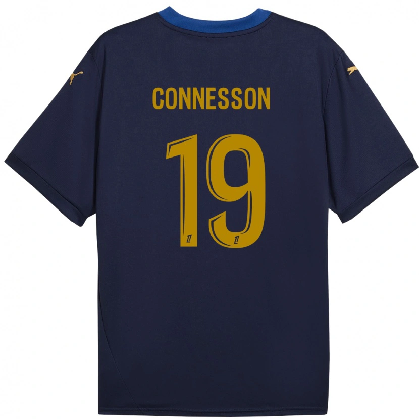 Danxen Barn Adèle Connesson #19 Marinblå Guld Bortatröja Matchtröjor 2024/25 Tröjor T-Tröja