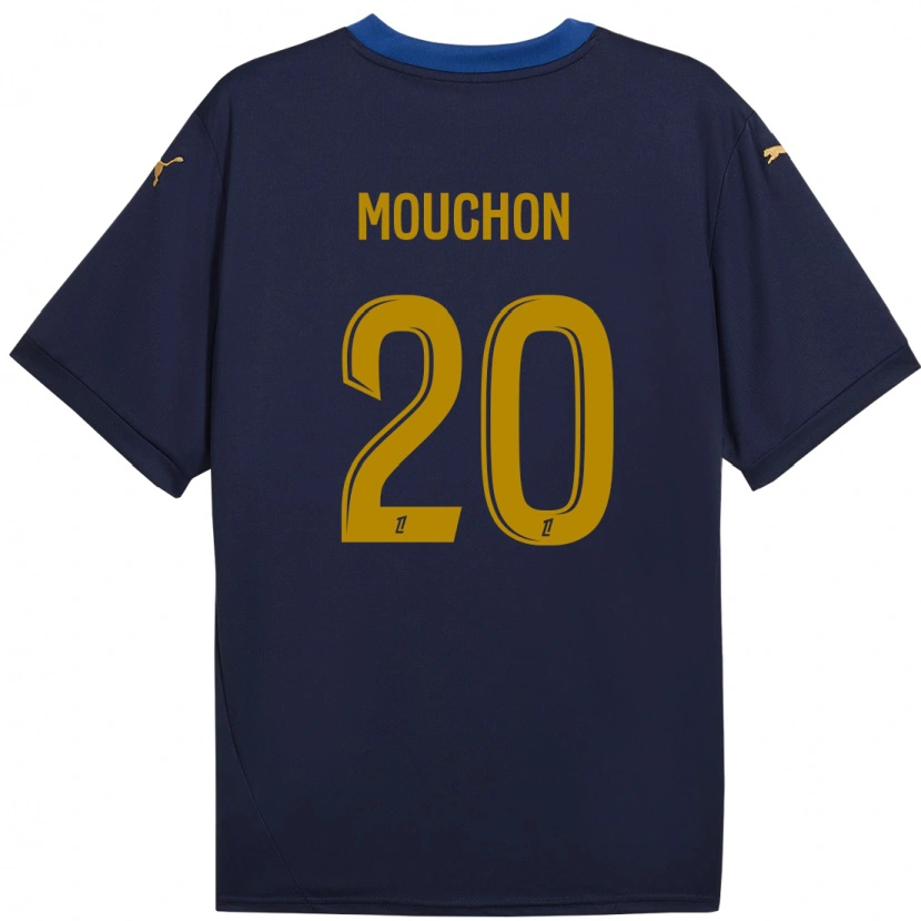 Danxen Barn Noémie Mouchon #20 Marinblå Guld Bortatröja Matchtröjor 2024/25 Tröjor T-Tröja