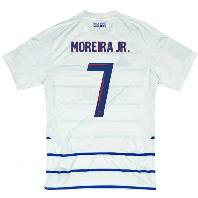 Danxen Barn Diego Moreira #7 Vit Blå Bortatröja Matchtröjor 2024/25 Tröjor T-Tröja