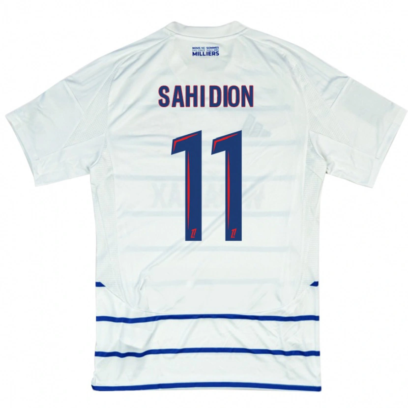 Danxen Barn Moïse Sahi Dion #11 Vit Blå Bortatröja Matchtröjor 2024/25 Tröjor T-Tröja