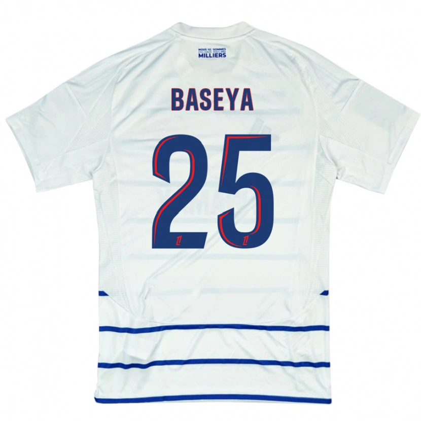 Danxen Barn Steven Baseya #25 Vit Blå Bortatröja Matchtröjor 2024/25 Tröjor T-Tröja