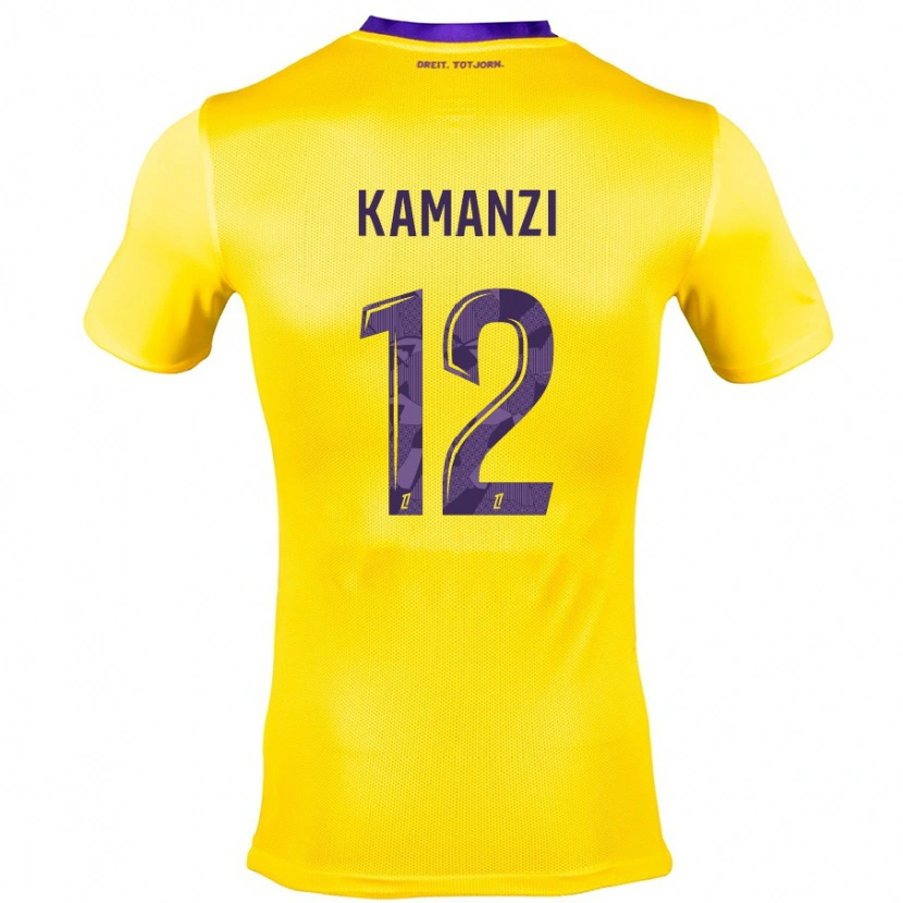 Danxen Barn Warren Kamanzi #12 Gullila Bortatröja Matchtröjor 2024/25 Tröjor T-Tröja