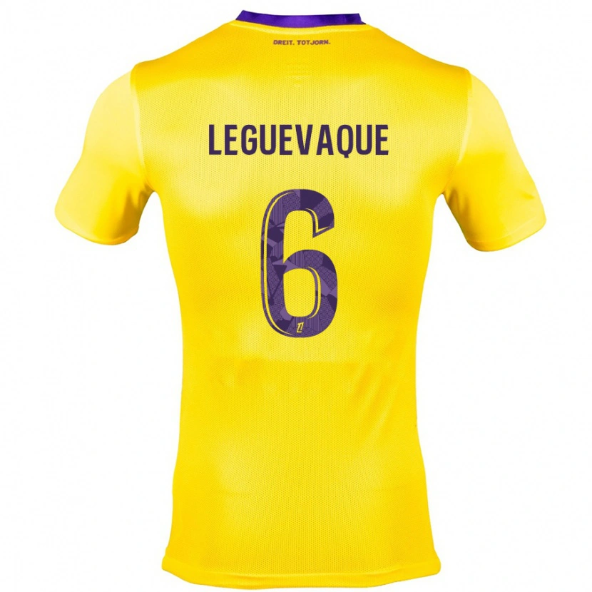 Danxen Barn Laurie Leguevaque #6 Gullila Bortatröja Matchtröjor 2024/25 Tröjor T-Tröja