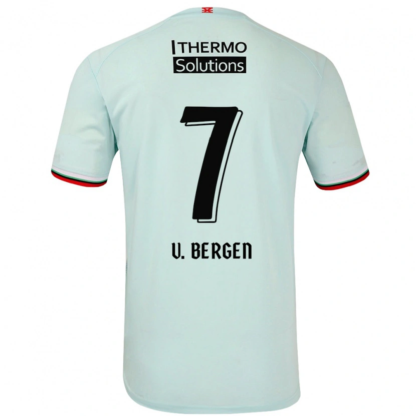 Danxen Barn Mitchell Van Bergen #7 Ljusgrön Bortatröja Matchtröjor 2024/25 Tröjor T-Tröja
