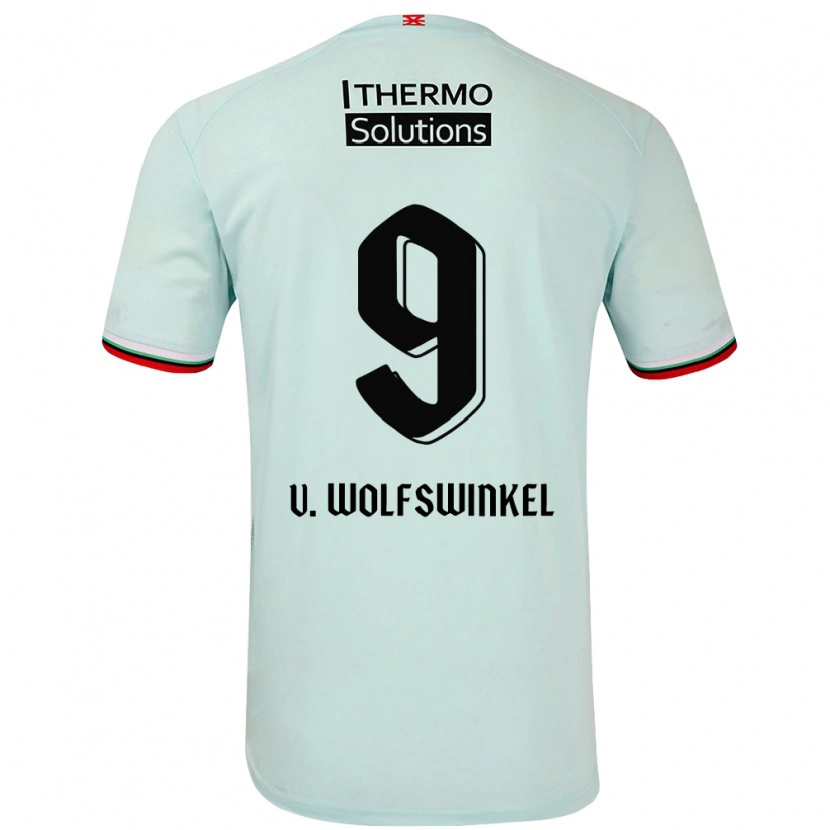 Danxen Barn Ricky Van Wolfswinkel #9 Ljusgrön Bortatröja Matchtröjor 2024/25 Tröjor T-Tröja