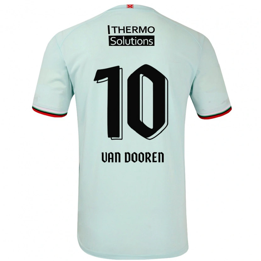 Danxen Barn Kayleigh Van Dooren #10 Ljusgrön Bortatröja Matchtröjor 2024/25 Tröjor T-Tröja