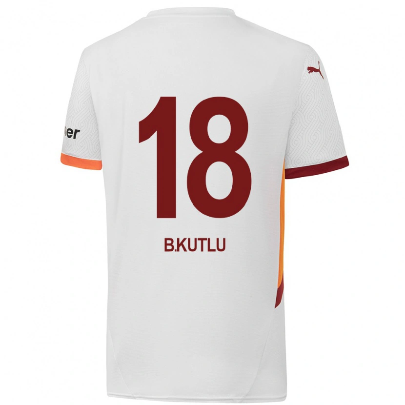 Danxen Barn Berkan Kutlu #18 Vit Gulröd Bortatröja Matchtröjor 2024/25 Tröjor T-Tröja