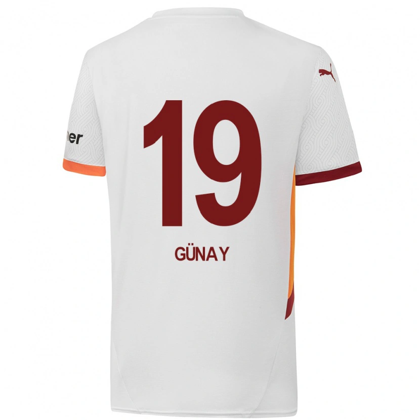 Danxen Barn Günay Güvenç #19 Vit Gulröd Bortatröja Matchtröjor 2024/25 Tröjor T-Tröja