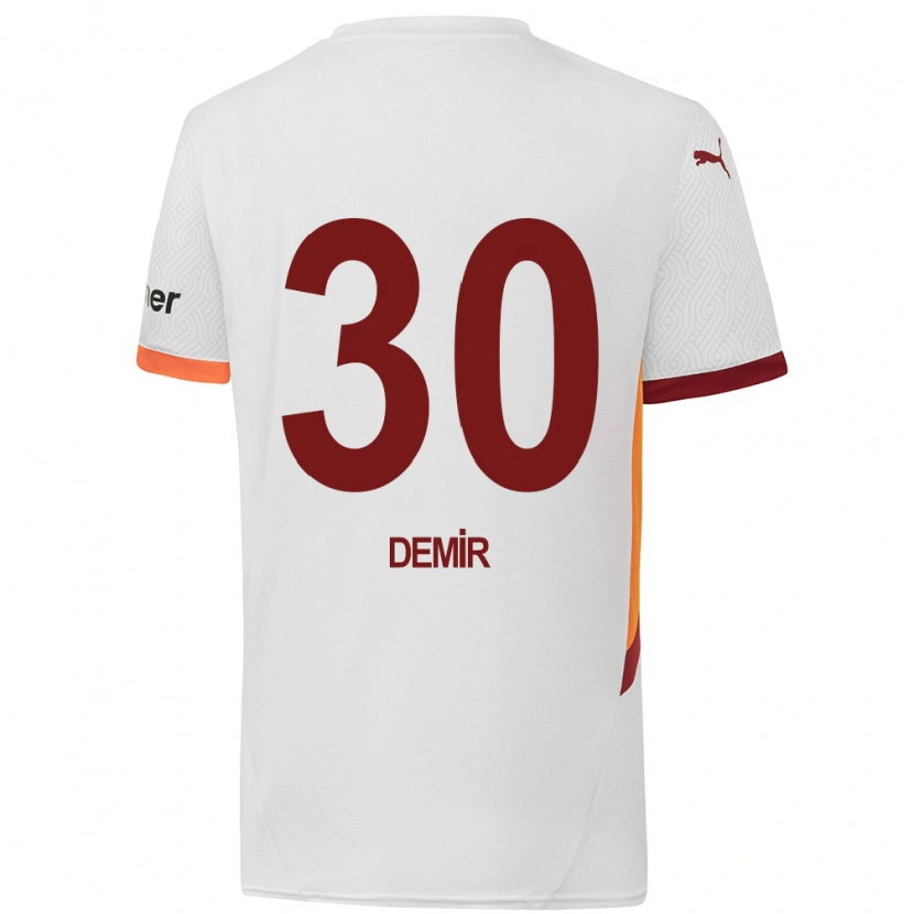 Danxen Barn Yusuf Demir #30 Vit Gulröd Bortatröja Matchtröjor 2024/25 Tröjor T-Tröja