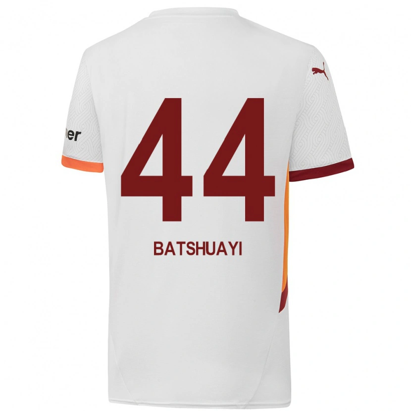 Danxen Barn Michy Batshuayi #44 Vit Gulröd Bortatröja Matchtröjor 2024/25 Tröjor T-Tröja