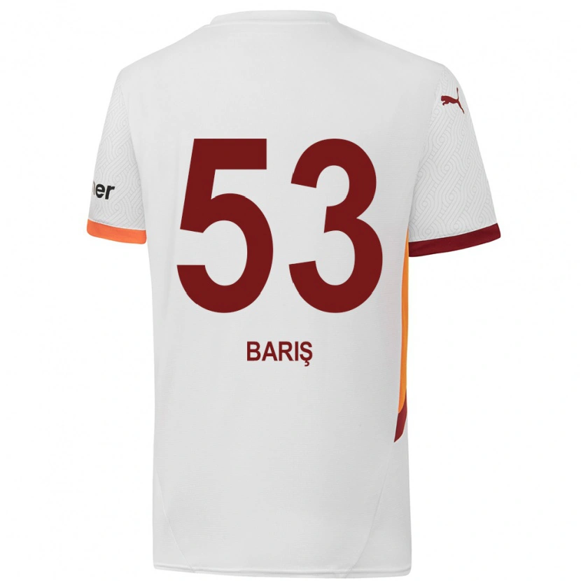 Danxen Barn Barış Alper Yılmaz #53 Vit Gulröd Bortatröja Matchtröjor 2024/25 Tröjor T-Tröja