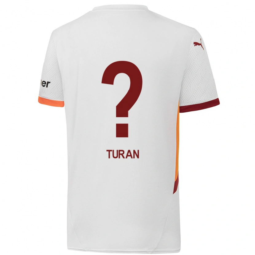 Danxen Barn Hasan Turan #0 Vit Gulröd Bortatröja Matchtröjor 2024/25 Tröjor T-Tröja