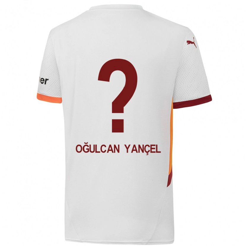 Danxen Barn Necati Oğulcan Yançel #0 Vit Gulröd Bortatröja Matchtröjor 2024/25 Tröjor T-Tröja