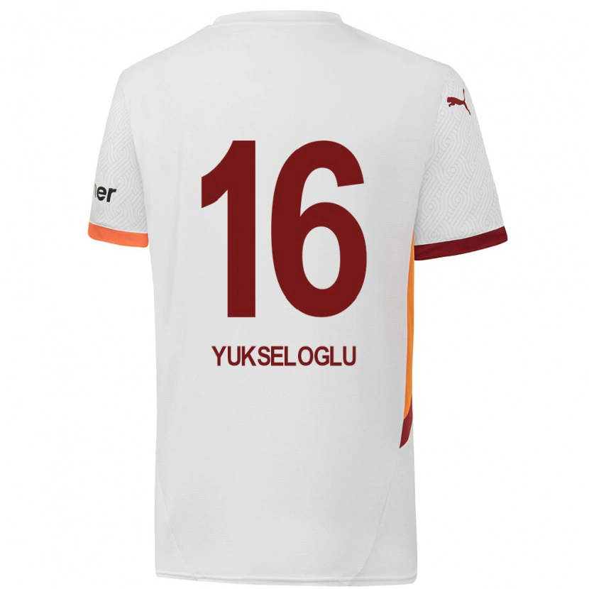 Danxen Barn Ayaz Yükseloğlu #16 Vit Gulröd Bortatröja Matchtröjor 2024/25 Tröjor T-Tröja