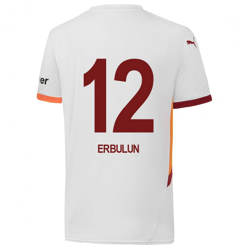Danxen Barn Helin Erbulun #12 Vit Gulröd Bortatröja Matchtröjor 2024/25 Tröjor T-Tröja