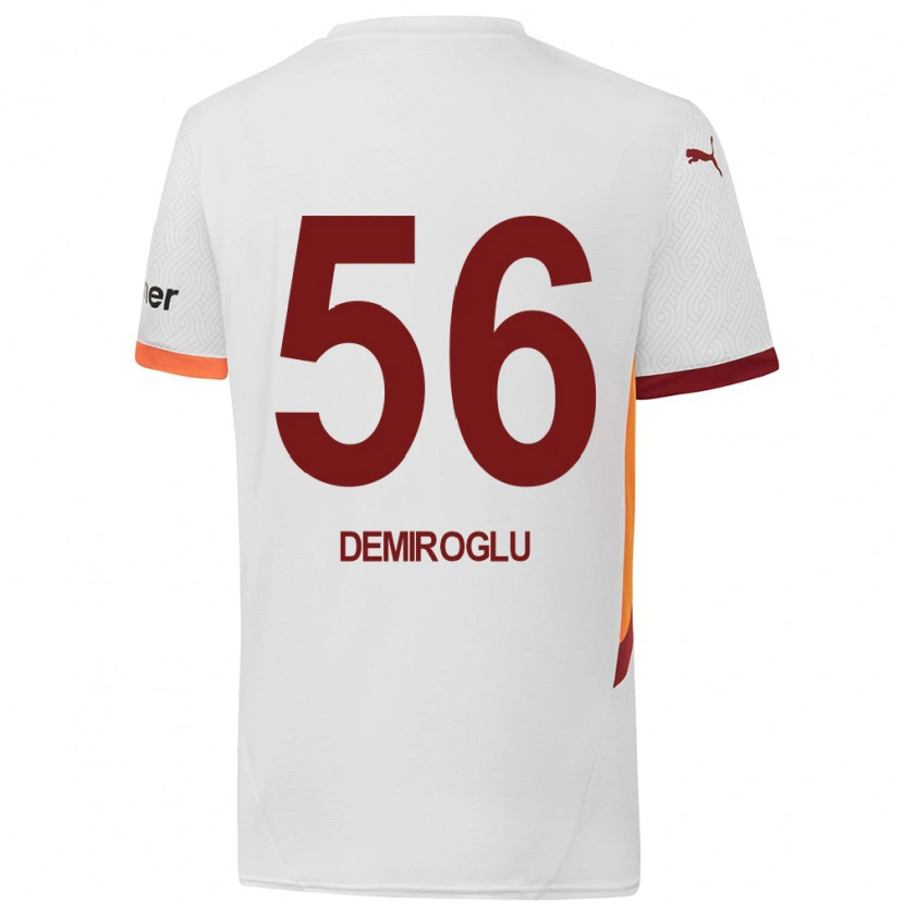 Danxen Barn Baran Demiroğlu #56 Vit Gulröd Bortatröja Matchtröjor 2024/25 Tröjor T-Tröja