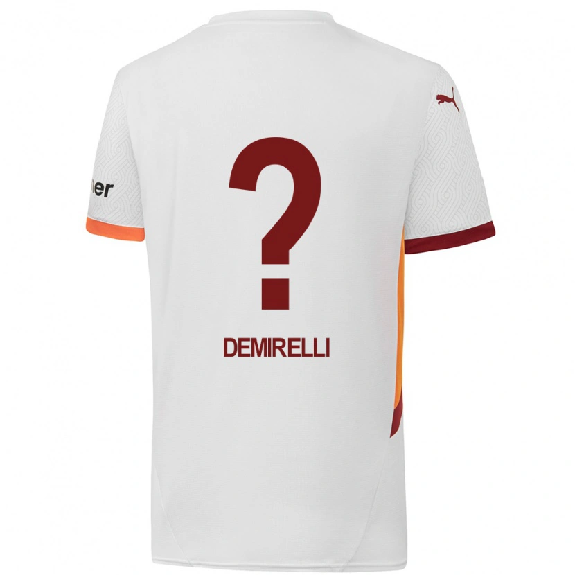Danxen Barn Ahmet Demirelli #0 Vit Gulröd Bortatröja Matchtröjor 2024/25 Tröjor T-Tröja