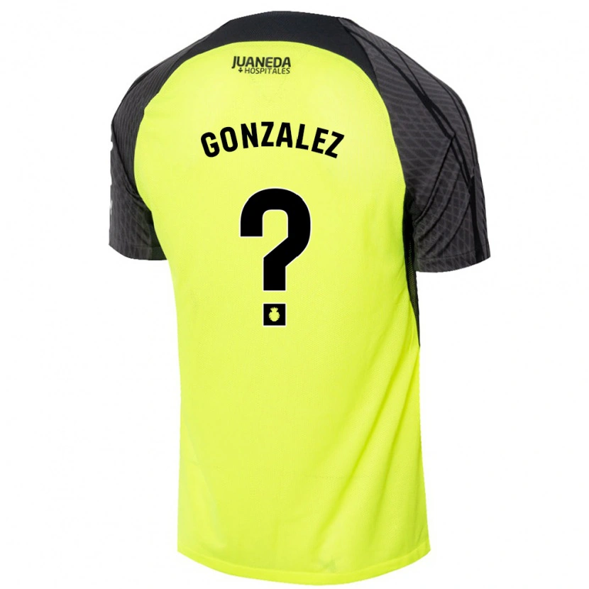 Danxen Barn Adrià González #0 Fluorescerande Grön Svart Bortatröja Matchtröjor 2024/25 Tröjor T-Tröja