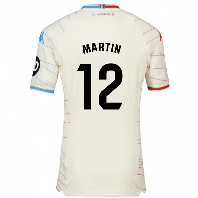 Danxen Barn Mario Martín #12 Vit Röd Blå Bortatröja Matchtröjor 2024/25 Tröjor T-Tröja
